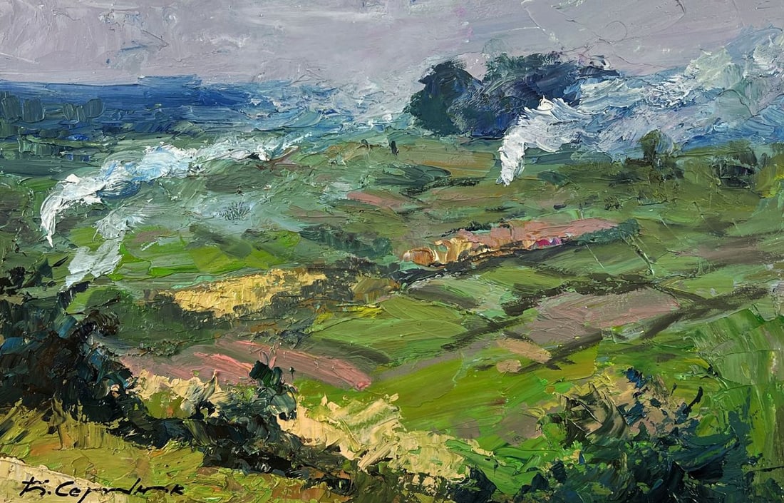 Oil painting Day in Nature in August Boris Serdyuk - 3