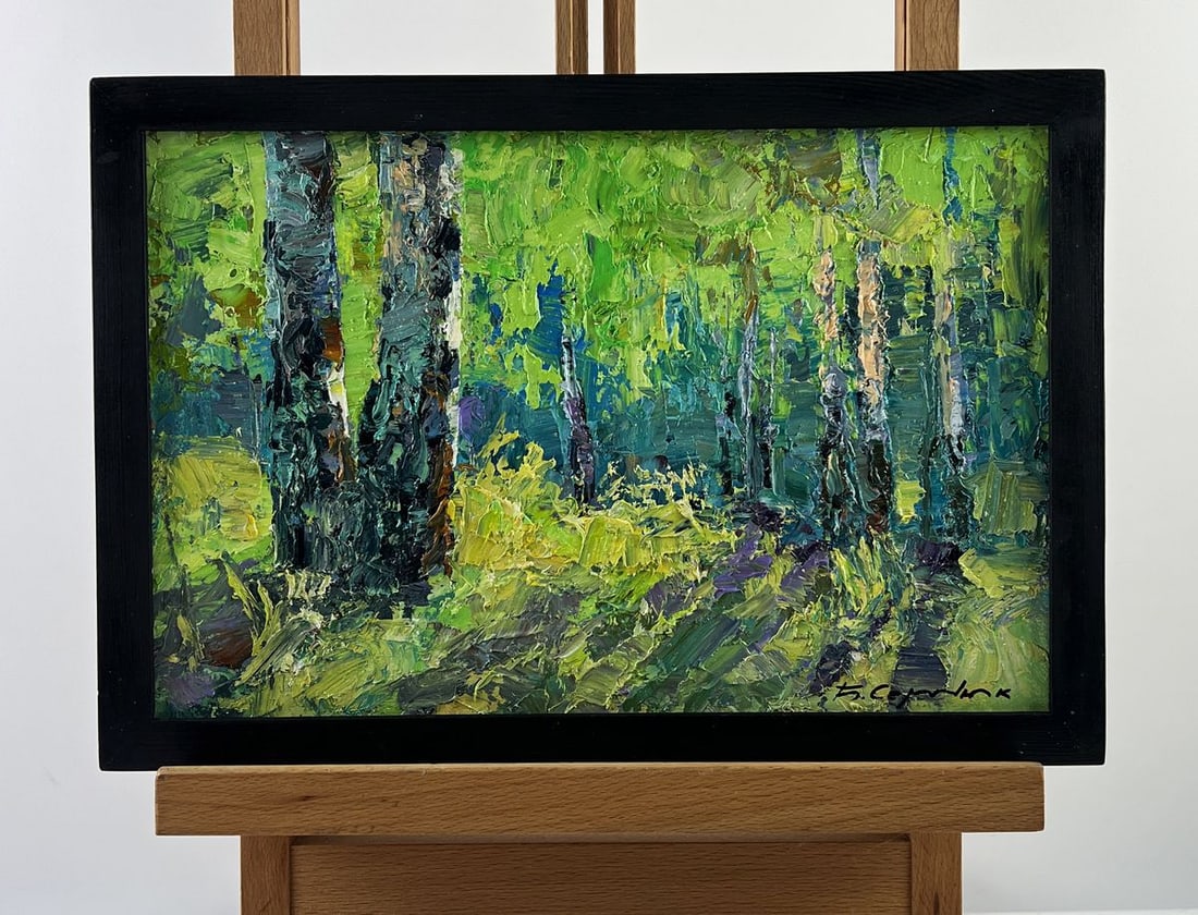 Oil painting Birch Forest on a Summer Day Boris Serdyuk: Title: Oil painting Birch Forest on a Summer Day Boris Serdyuk Description: NoAAA6709 *** ABOUT THIS PAINTING *** * TITLE: "Birch Forest on a Summer Day" * ARTISTS: Boris Serdyuk * SIZE: 20x30