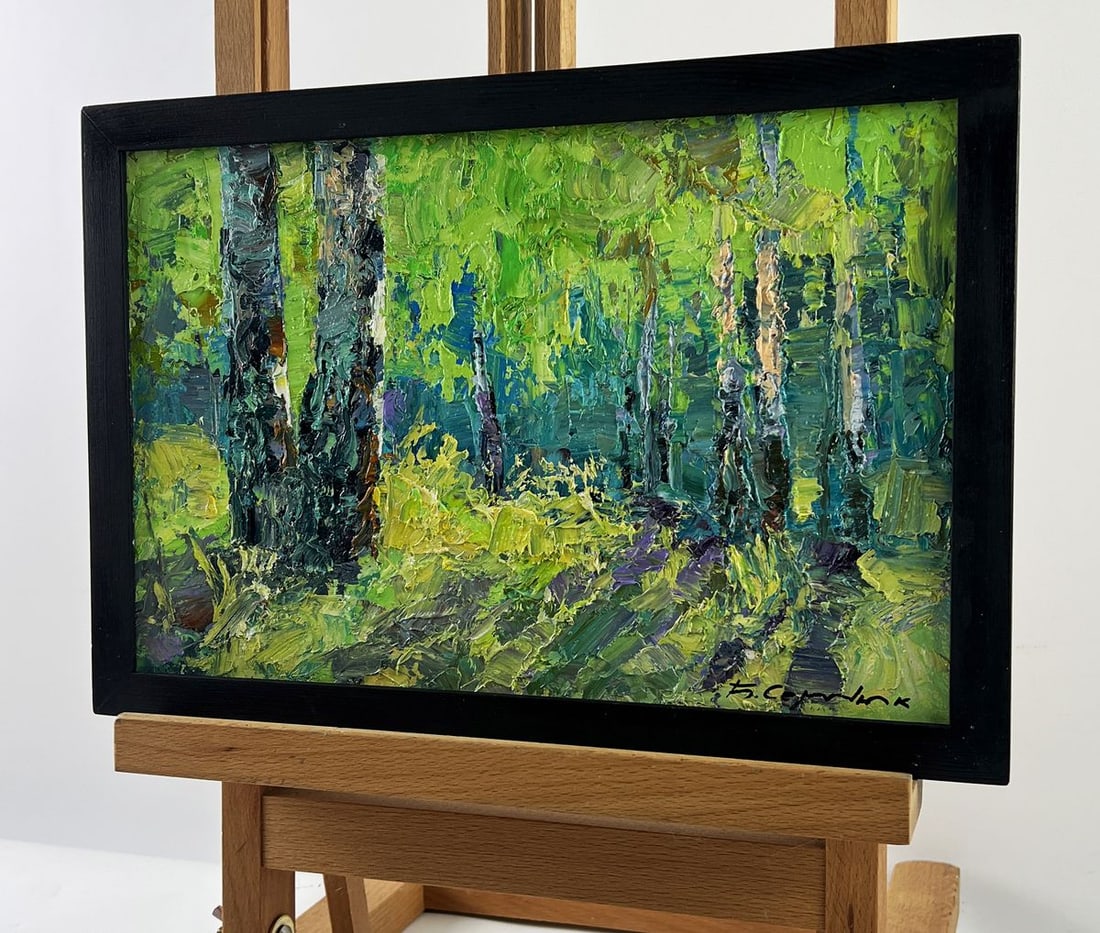 Oil painting Birch Forest on a Summer Day Boris Serdyuk - 2
