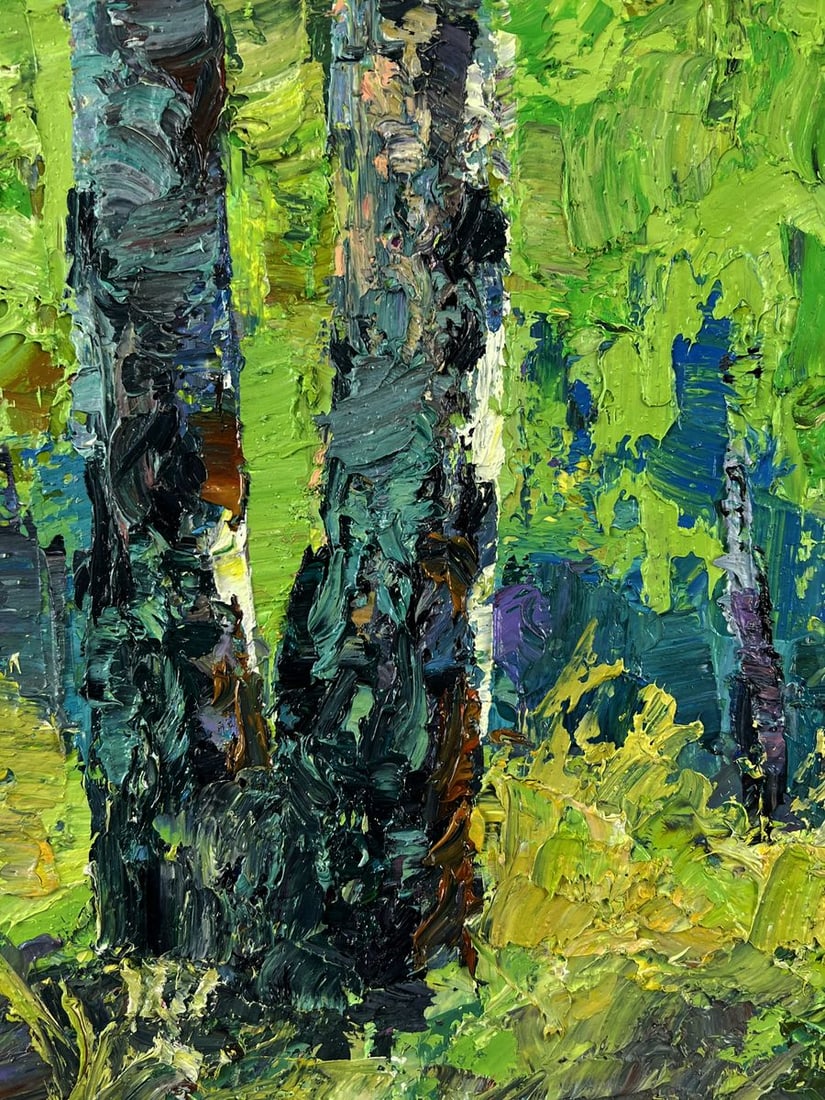 Oil painting Birch Forest on a Summer Day Boris Serdyuk - 4