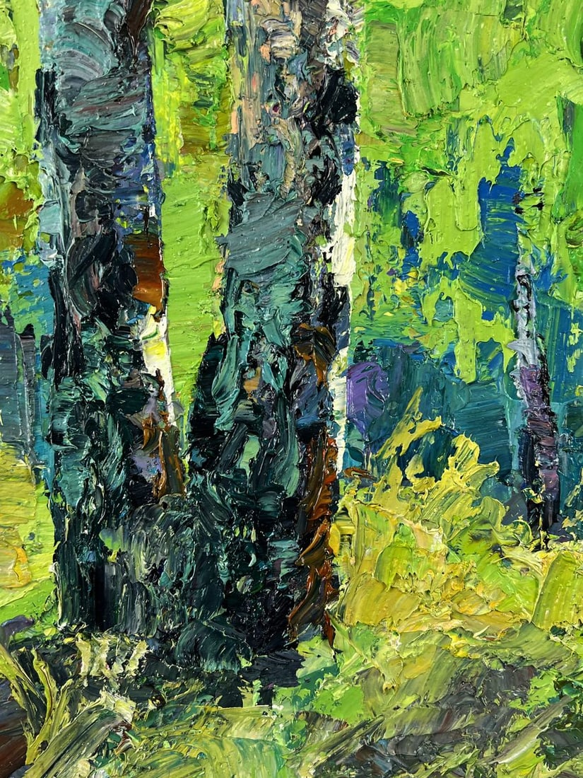 Oil painting Birch Forest on a Summer Day Boris Serdyuk - 5