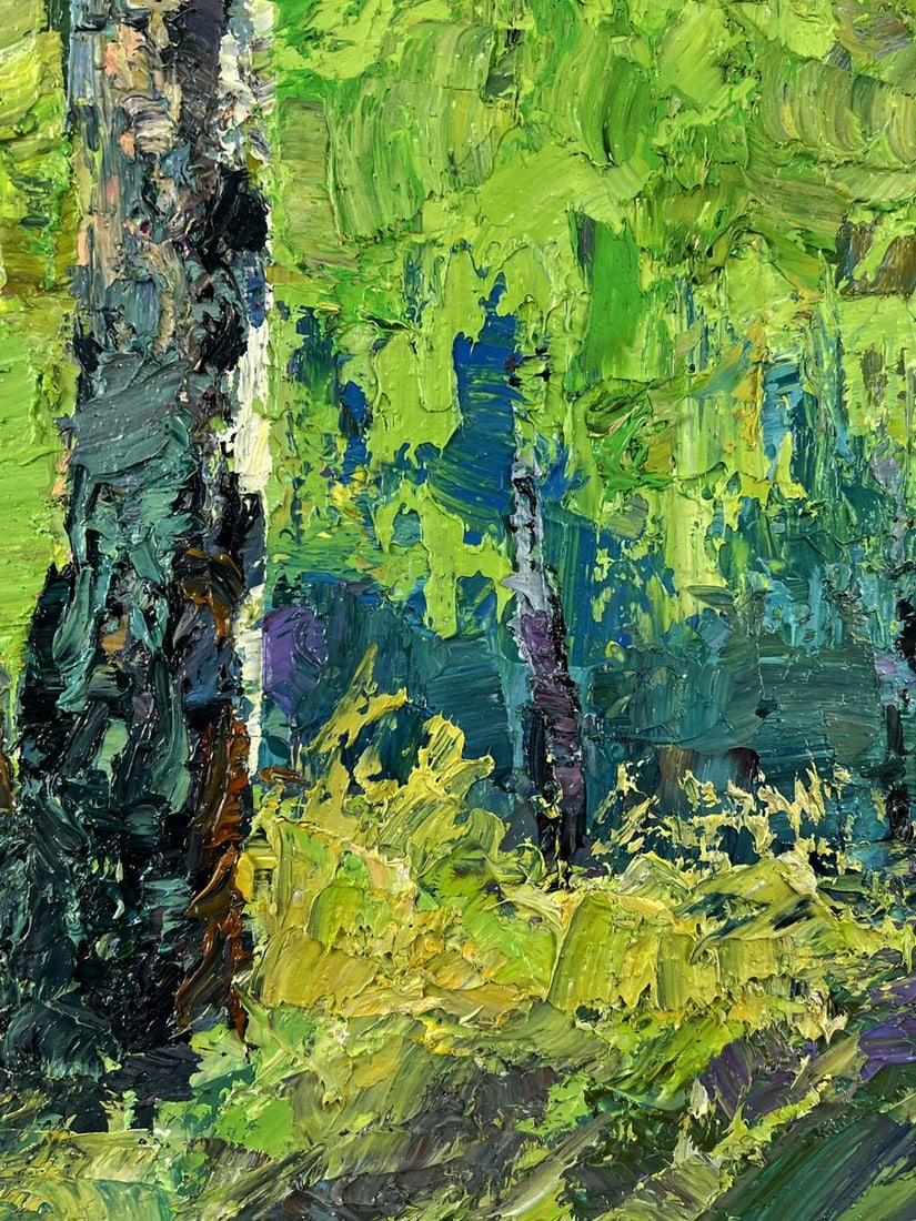 Oil painting Birch Forest on a Summer Day Boris Serdyuk - 6