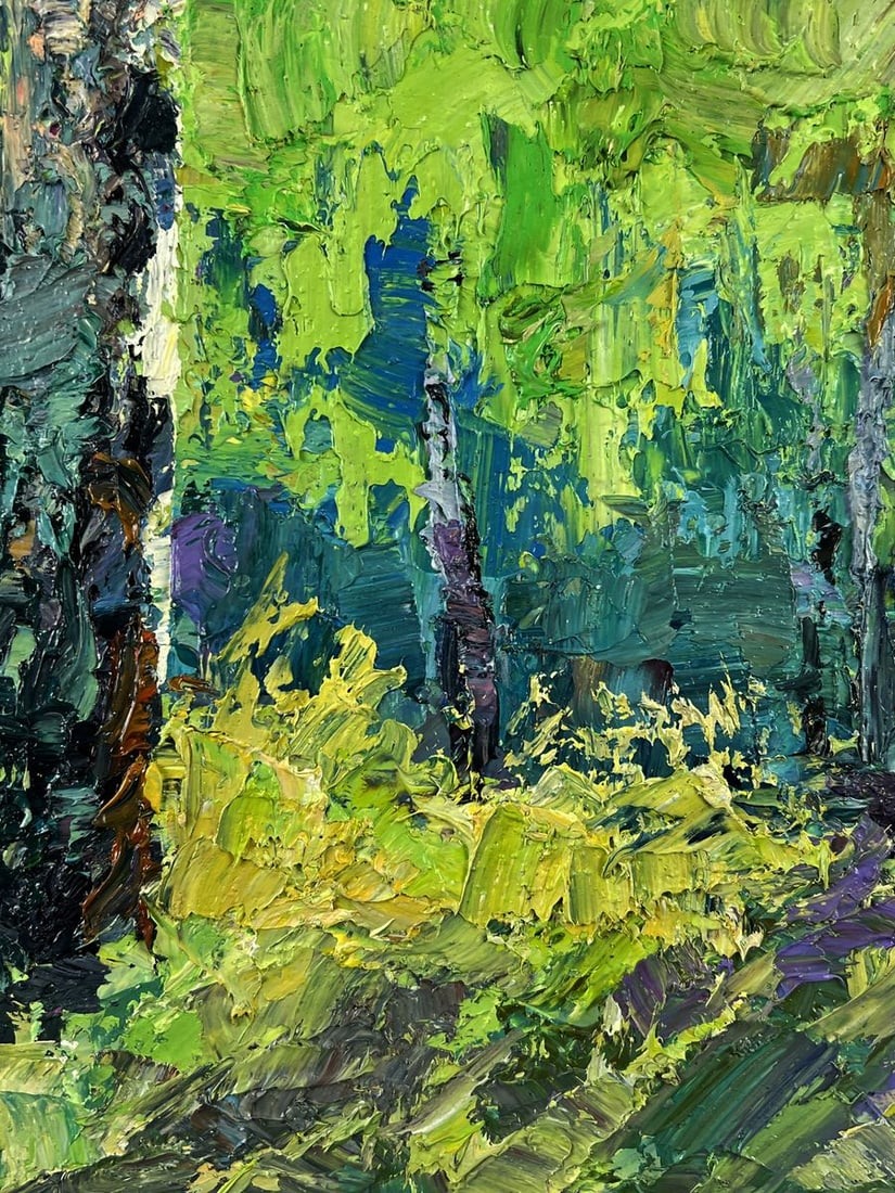 Oil painting Birch Forest on a Summer Day Boris Serdyuk - 7