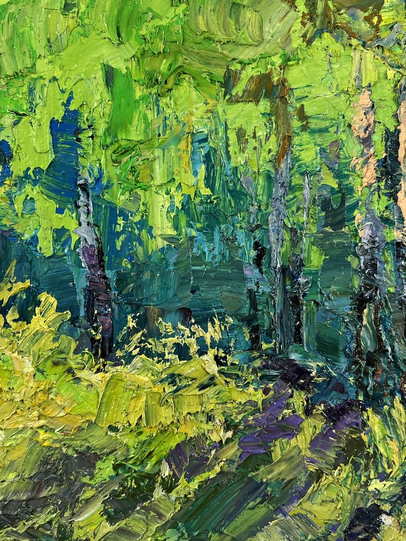 Oil painting Birch Forest on a Summer Day Boris Serdyuk - 8
