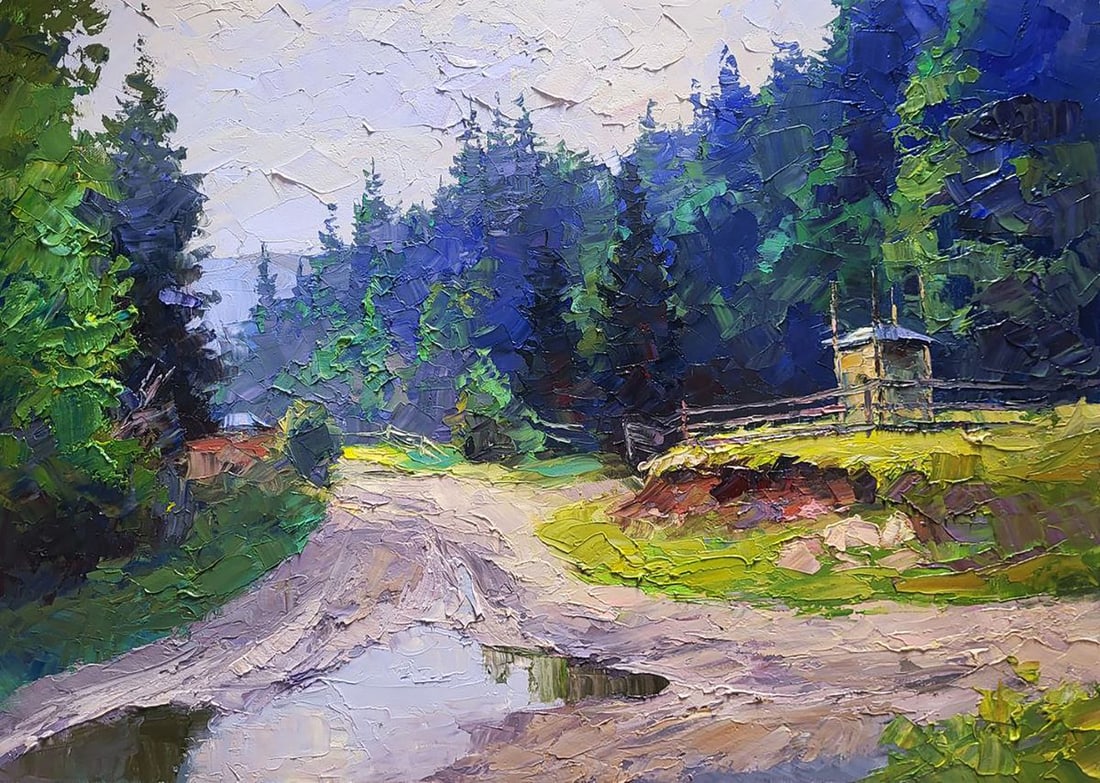 Oil painting Mountains After the Rain Boris Serdyuk: Title: Oil painting Mountains After the Rain Boris Serdyuk Description: NoSERB 1263 Oil painting Mountains After the Rain Boris Serdyuk is a compelling example of the artist's exceptional mastery in l