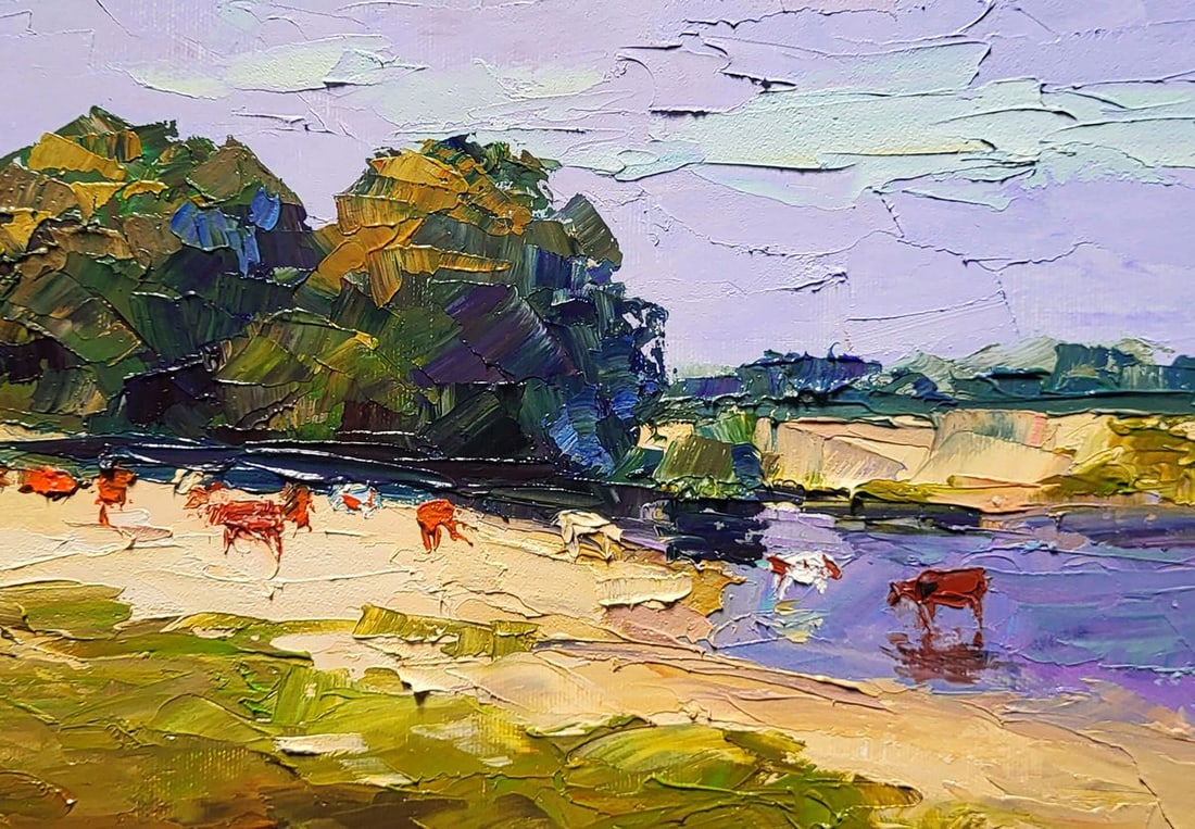 Oil painting Near the summer river Boris Serdyuk - 8