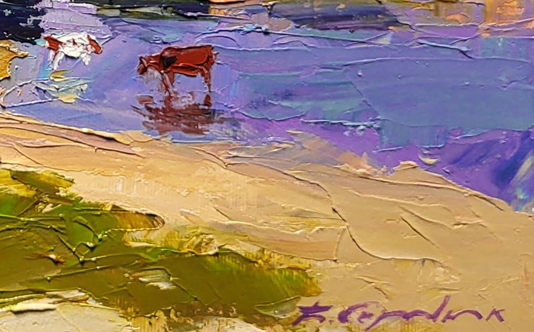 Oil painting Near the summer river Boris Serdyuk - 9