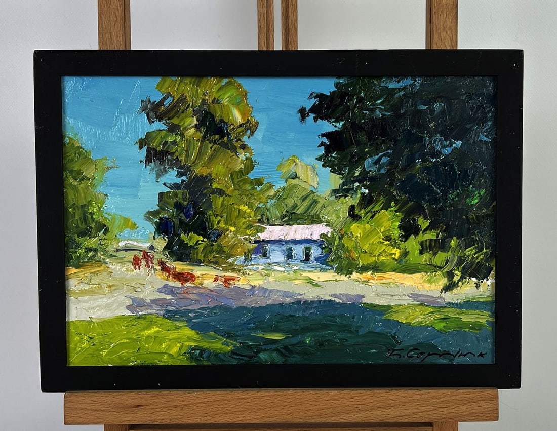 Oil painting Edge of the Village Boris Serdyuk: Title: Oil painting Edge of the Village Boris Serdyuk Description: NoAAA6368 *** ABOUT THIS PAINTING *** * TITLE: "Edge of the Village" * ARTISTS: Boris Serdyuk * SIZE: 20x30 cm/7.87x11.81 inches' *