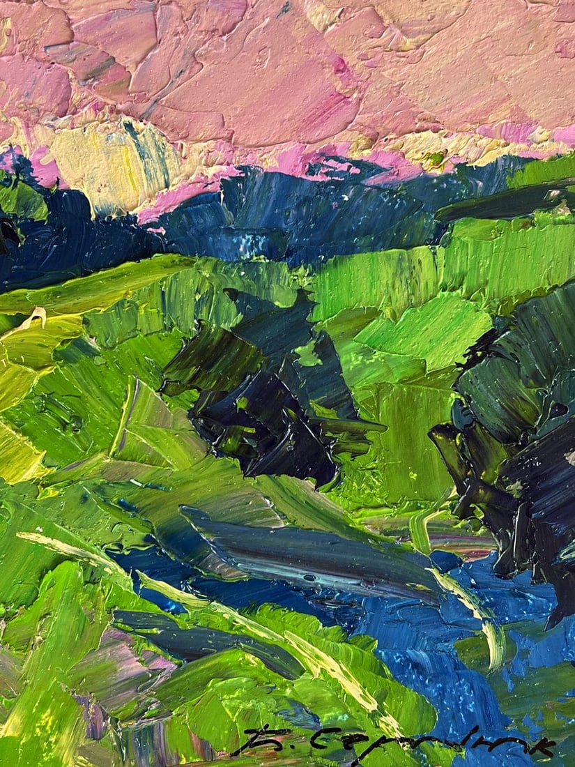 Oil painting A walk through the evening meadows Boris Serdyuk - 10