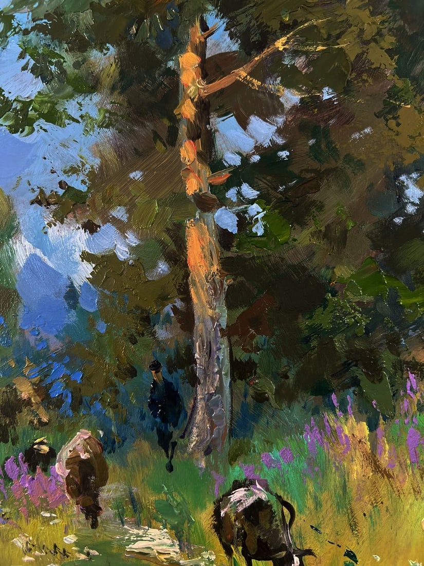 Oil painting Summer road to the forest Yuriy Suprunchuk - 6