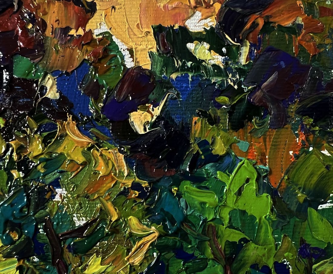 Oil painting Apiary in the forest Oksana Ivanyuk - 4