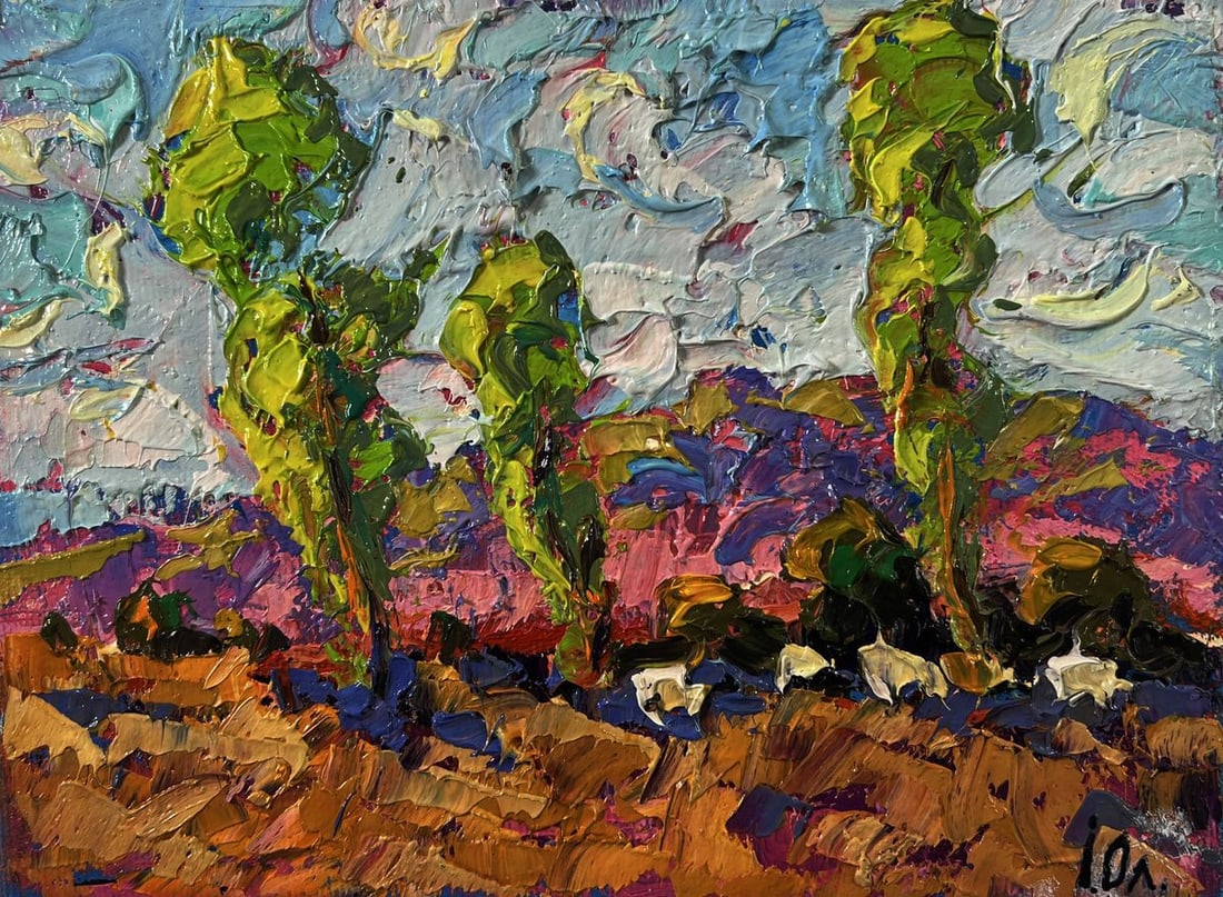 Oil painting Meadow with animals Oleksiy Ivanyuk - 3