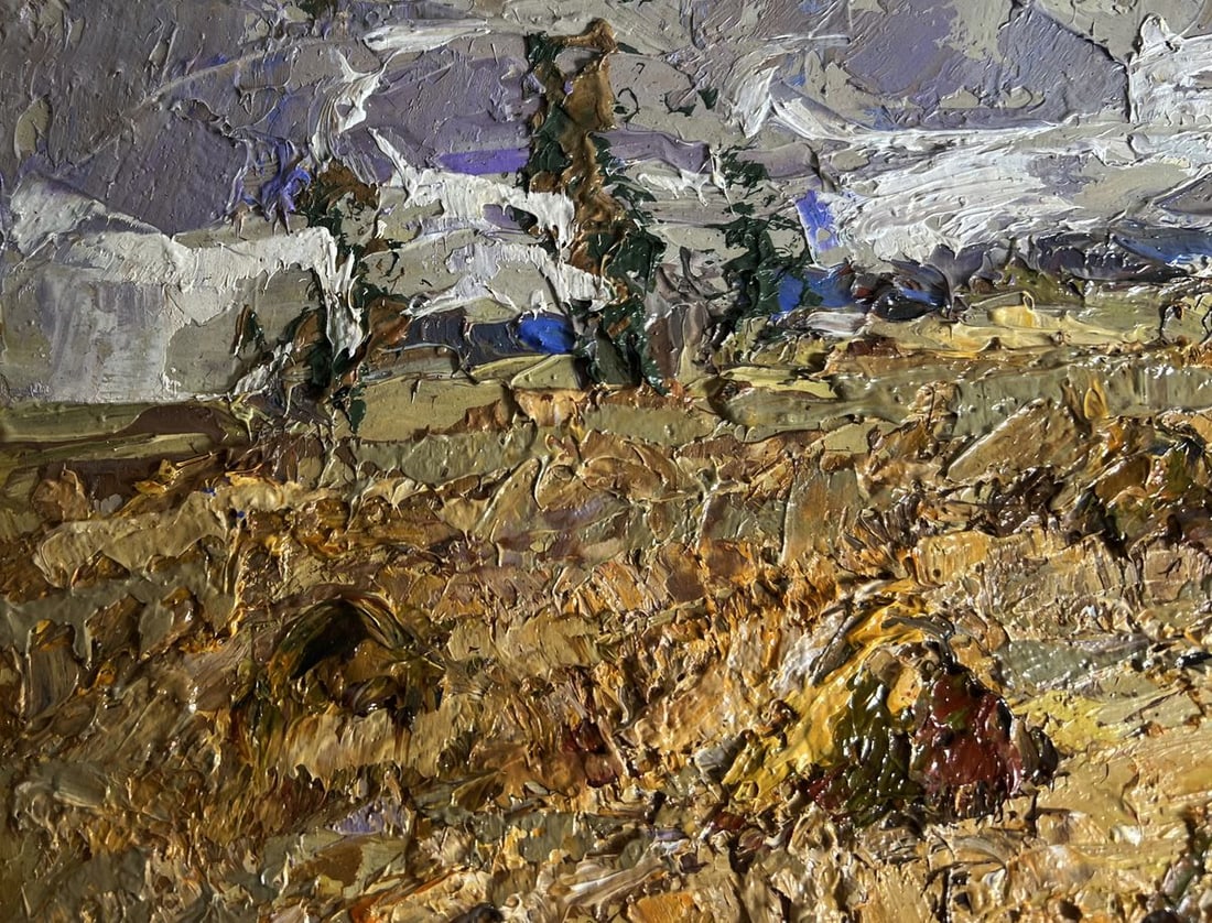 Oil painting After working in the field Alex Kalenyuk - 4