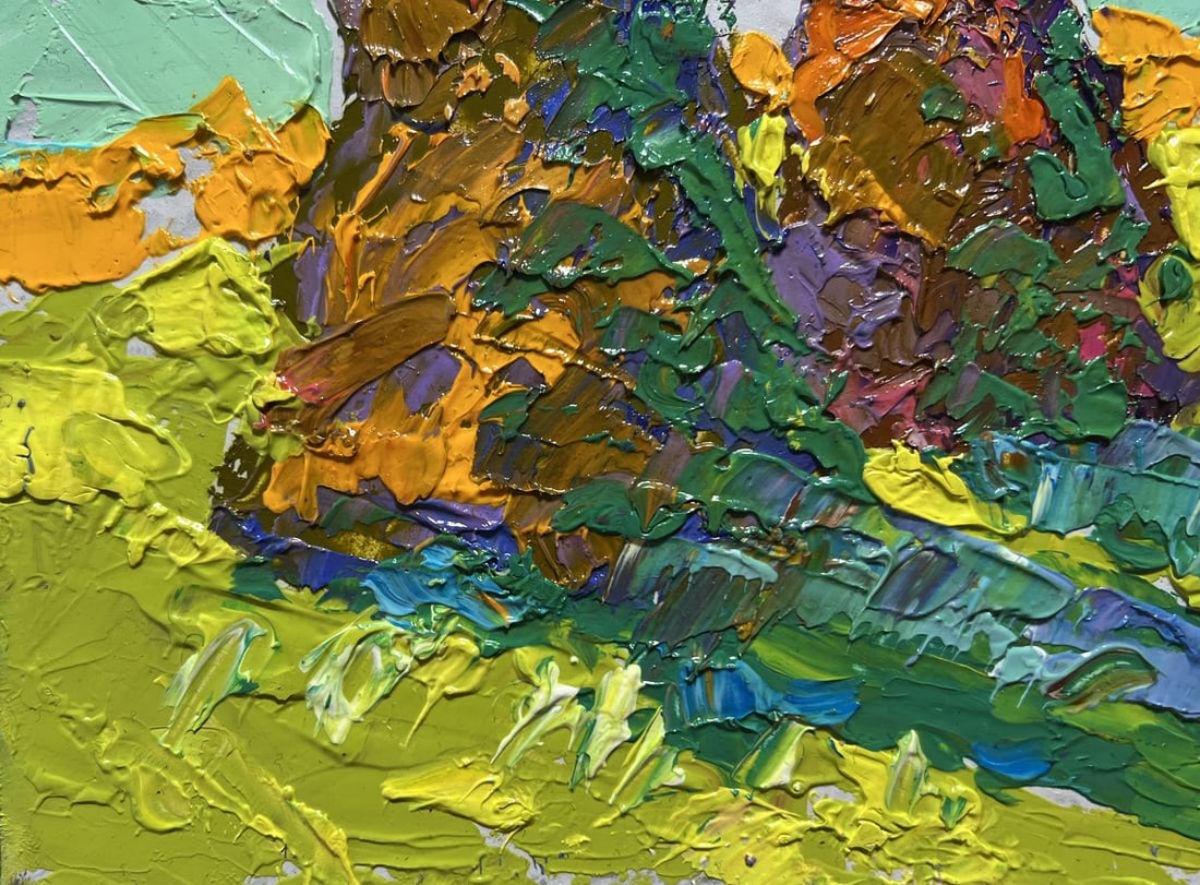Oil painting Fragrant hay in the field Alex Kalenyuk - 5