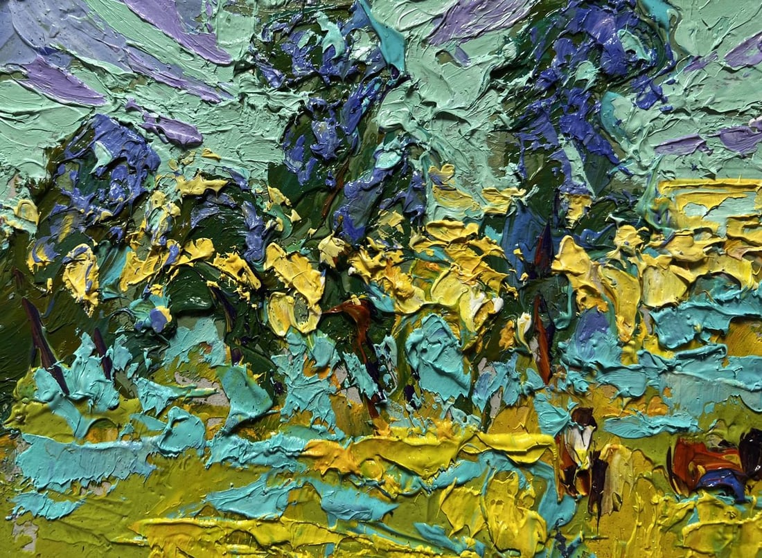 Oil painting In the spring meadows Alex Kalenyuk - 4