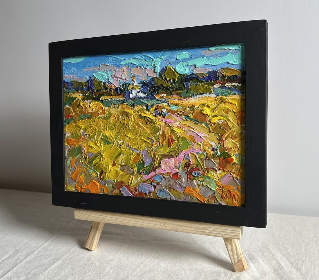 Oil painting The road leading to the village Alex Kalenyuk - 2