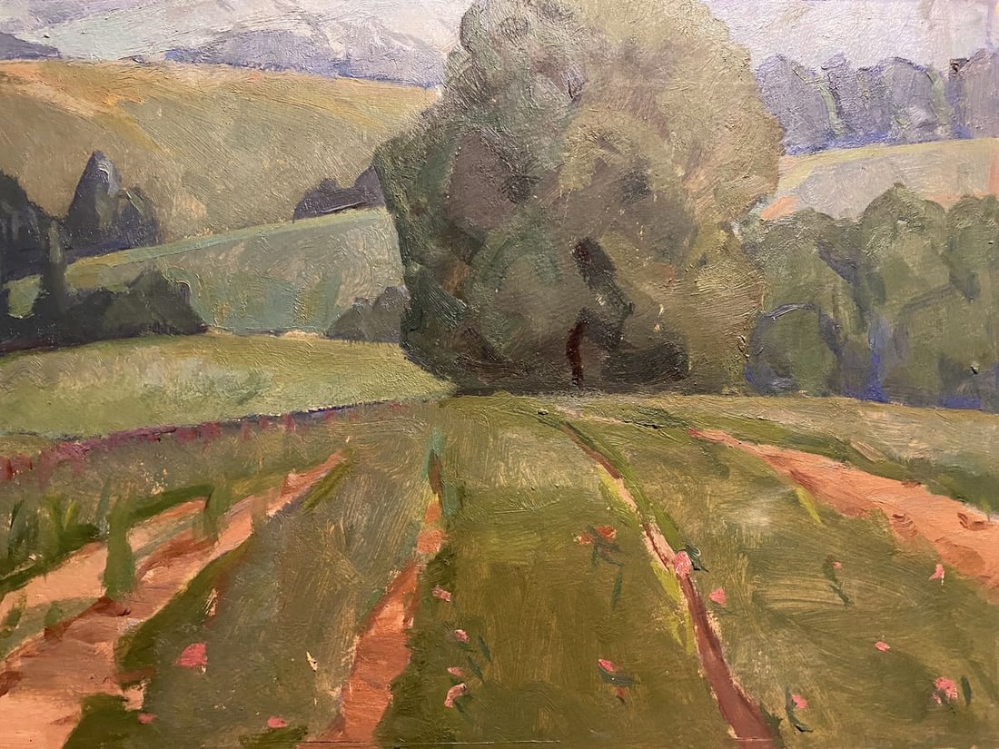 Oil painting Green meadow Nikolai Hrustalenko - 4