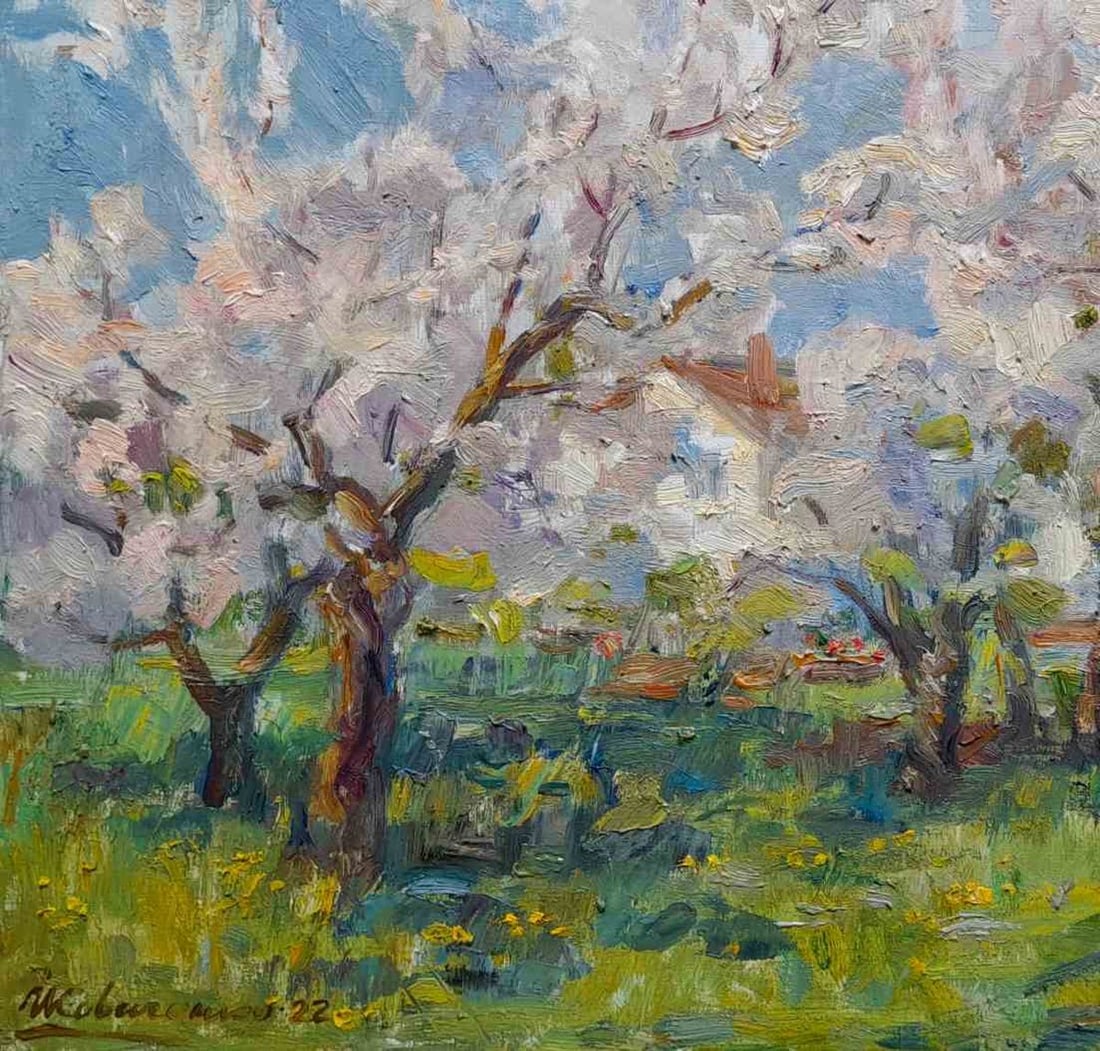 Oil painting morning garden Kovalenko Ivan Mikhailovich - 5
