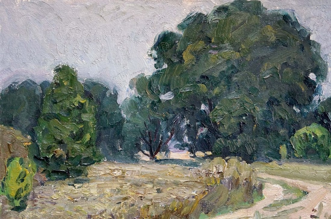 Oil painting Road to the forest Gantman Moisey Faibovich - 3