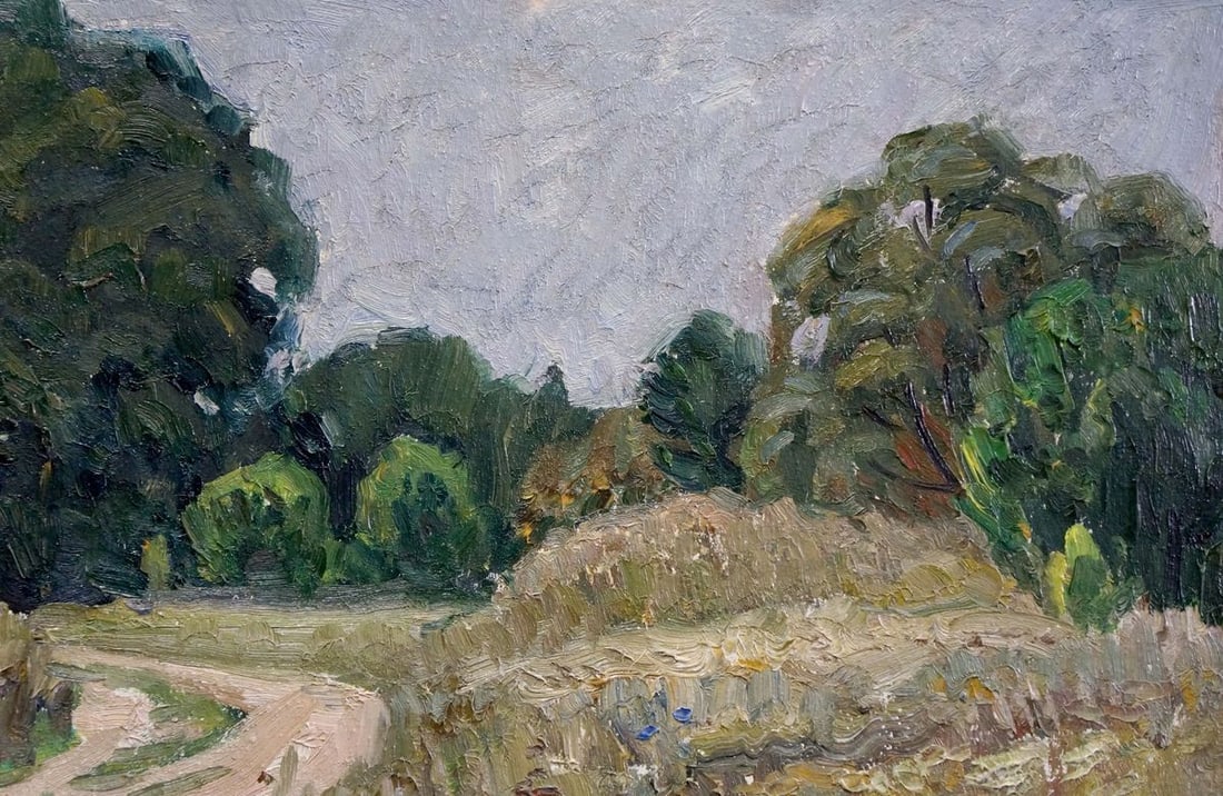 Oil painting Road to the forest Gantman Moisey Faibovich - 4