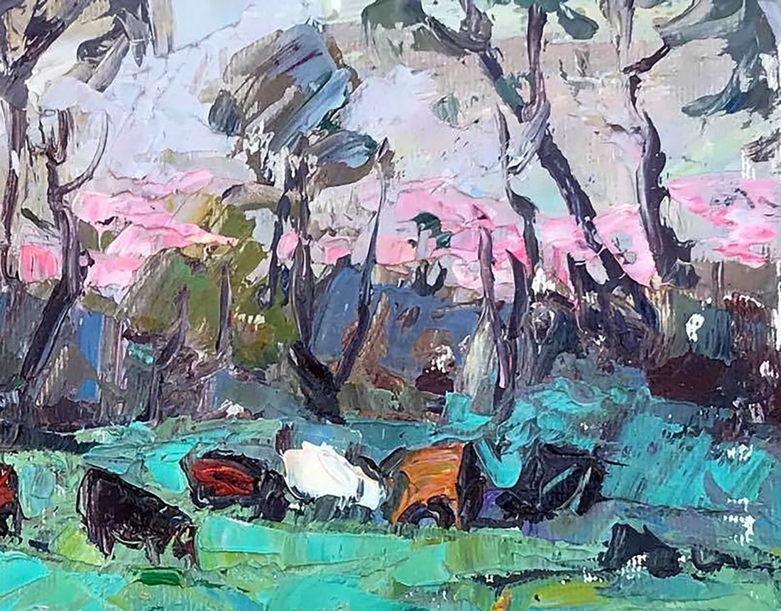 Oil painting Morning in the meadows Kalenyuk Alex - 3