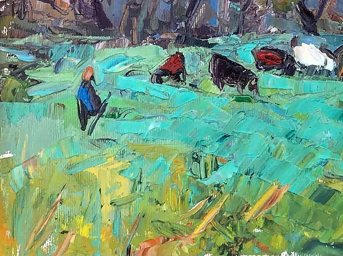 Oil painting Morning in the meadows Kalenyuk Alex - 4