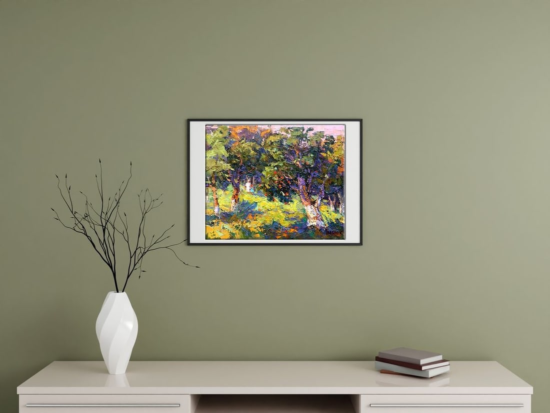 Oil painting In the summer garden Kalenyuk Oksana - 3