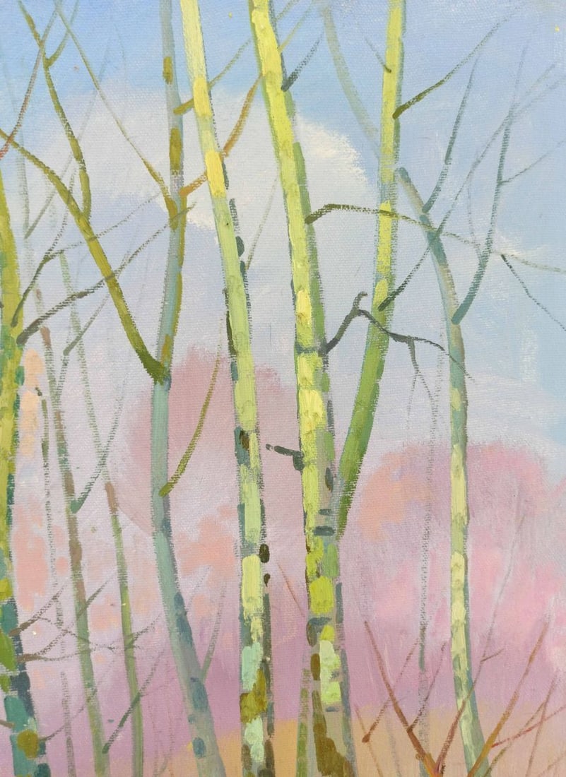 Oil painting Spring in the forest Peter Tovpev - 4