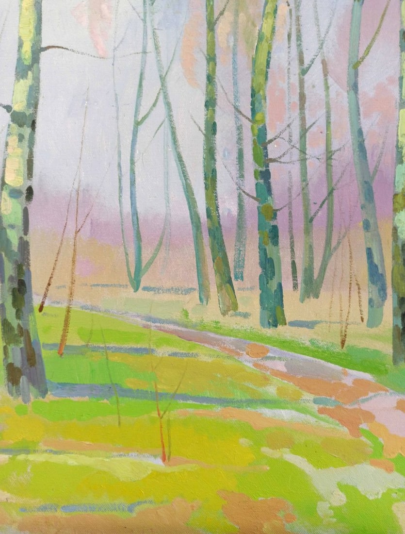 Oil painting Spring in the forest Peter Tovpev - 6