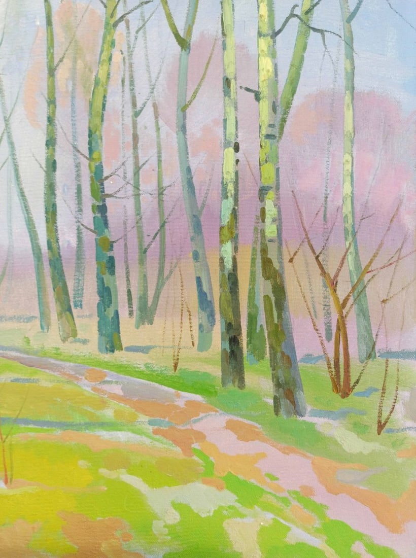 Oil painting Spring in the forest Peter Tovpev - 7