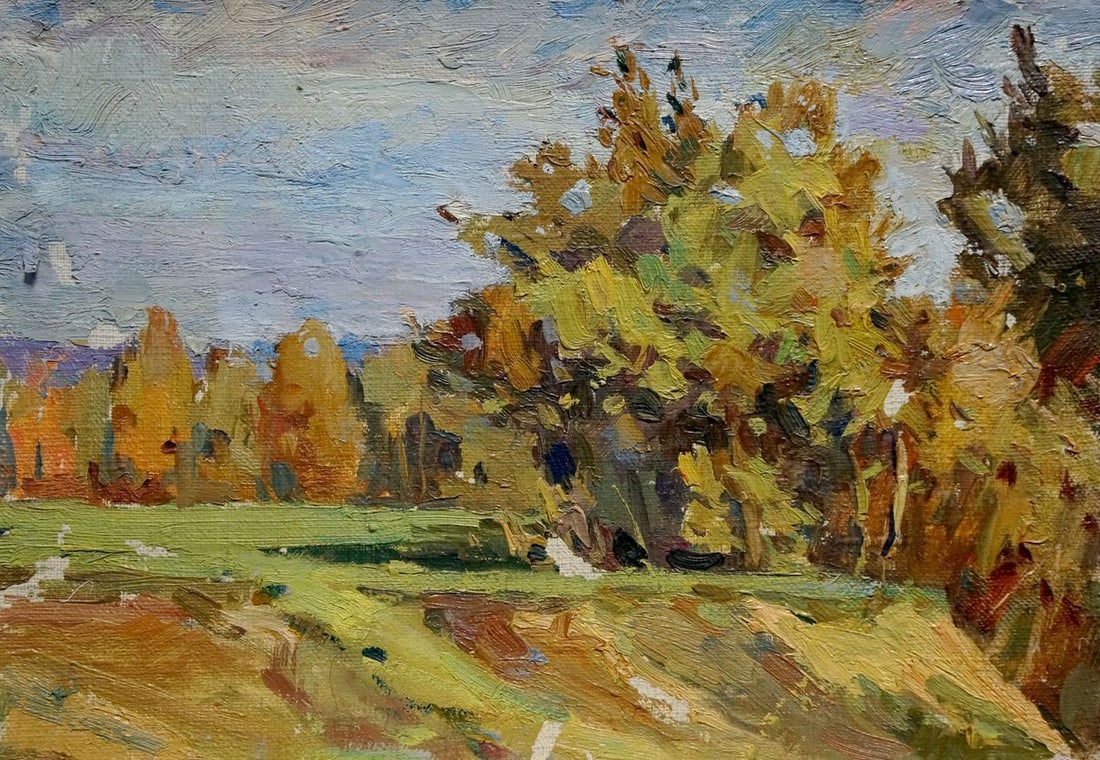 Oil painting Forest landscape Turovsky Mikhail Saulovich: Title: Oil painting Forest landscape Turovsky Mikhail Saulovich Description: NoVerns 1095 *** ABOUT THIS PAINTING *** * TITLE: "Forest landscape" * ARTISTS: Turovsky Mikhail Saulovich * SIZE: 21x30 cm
