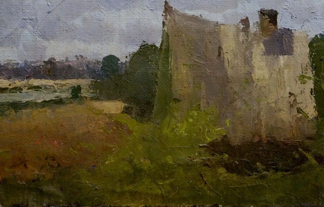 Oil painting Camp in the forest - 4