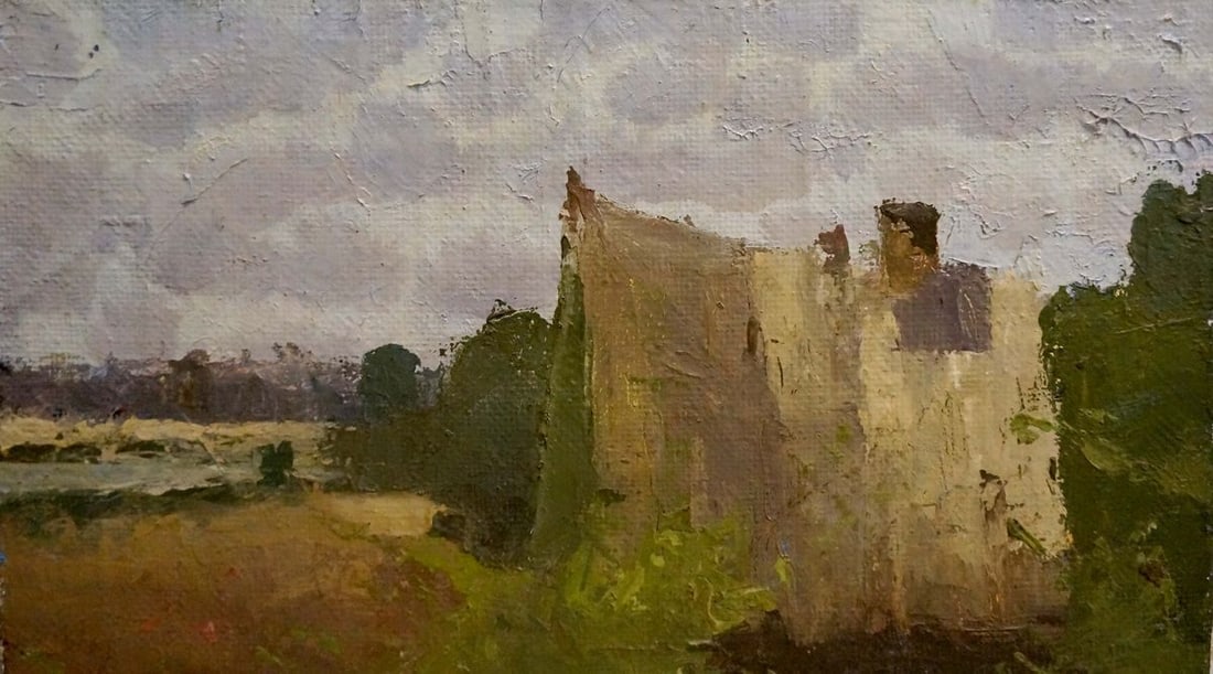 Oil painting Camp in the forest - 6