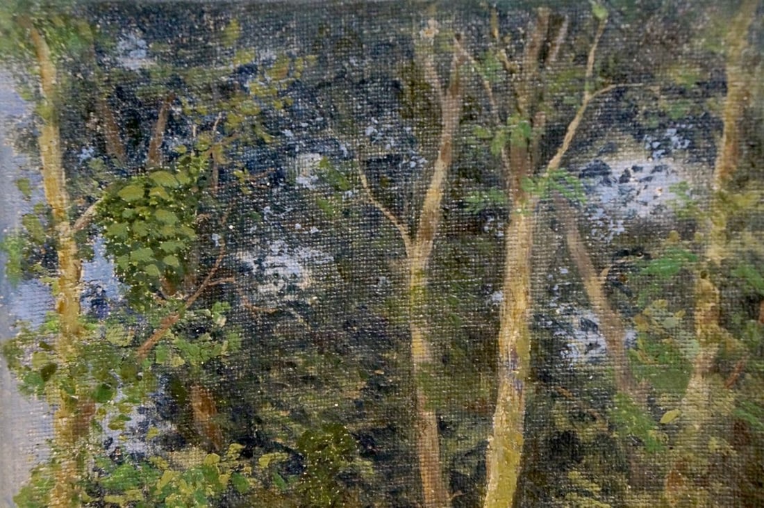 Oil painting Forest landscape Efim Efimovich Volkov - 3