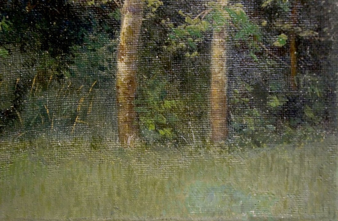 Oil painting Forest landscape Efim Efimovich Volkov - 5