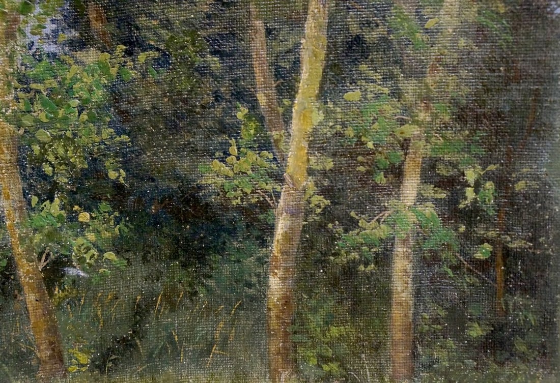 Oil painting Forest landscape Efim Efimovich Volkov - 6
