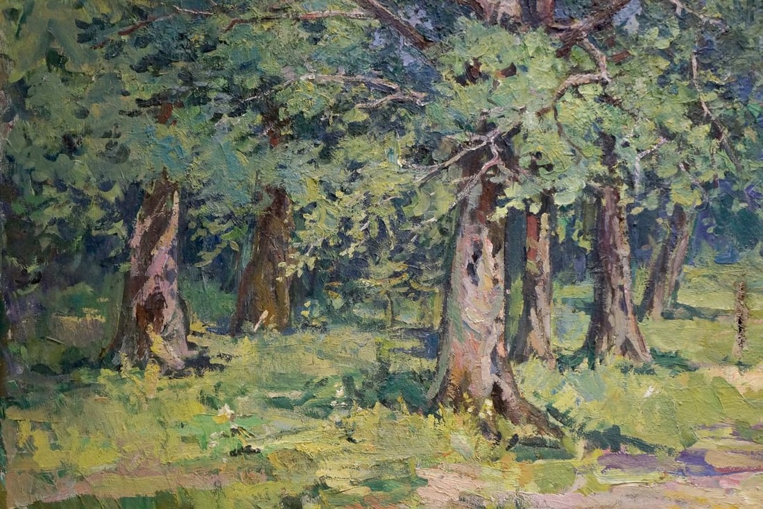 Oil painting Forest landscape - 2