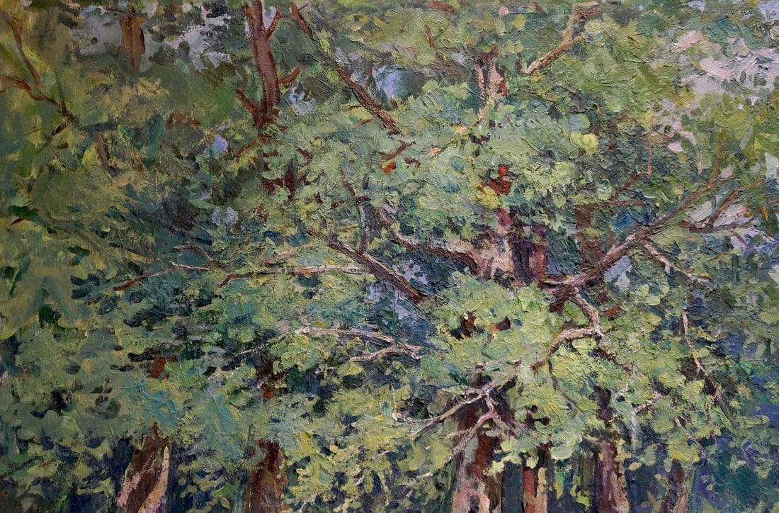 Oil painting Forest landscape - 3