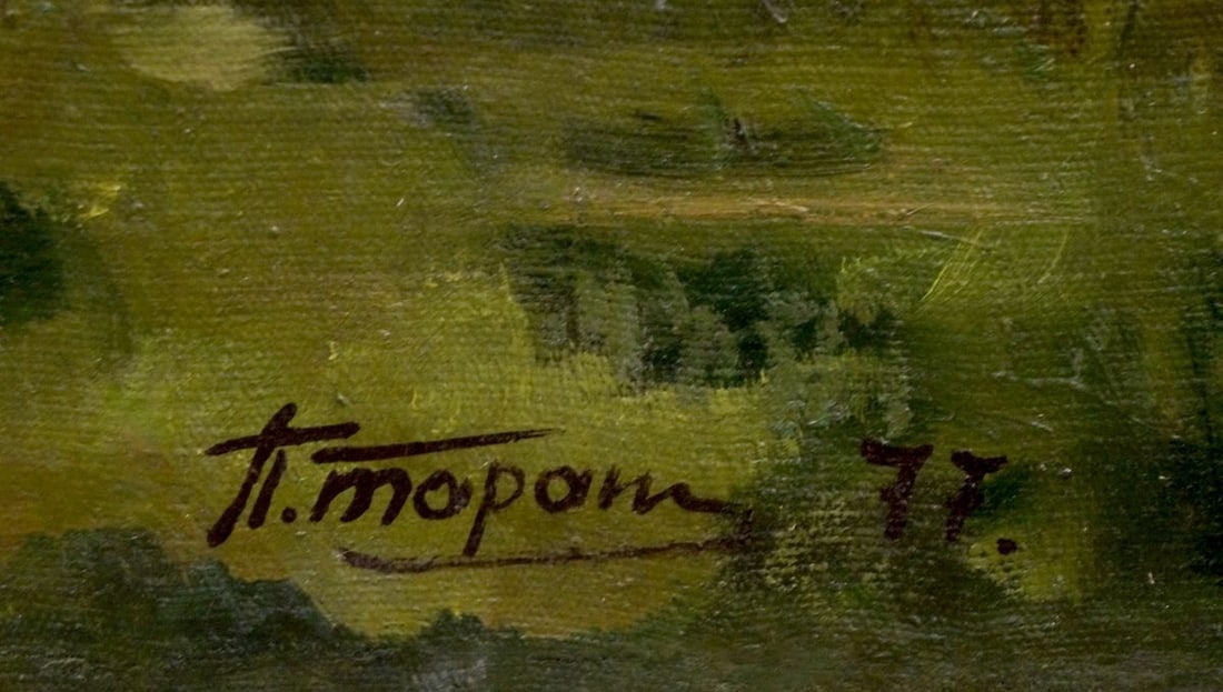 Oil painting Landscape of fields - 6