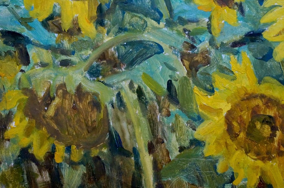 Oil painting Sunflowers Dziuban Ivan Feodosievich - 2