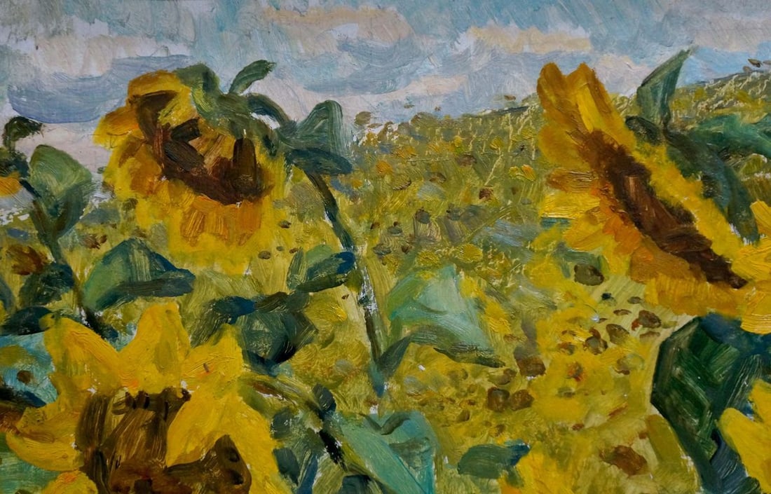 Oil painting Sunflowers Dziuban Ivan Feodosievich - 3