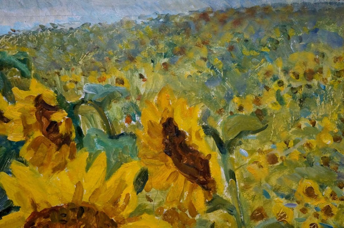 Oil painting Sunflowers Dziuban Ivan Feodosievich - 4