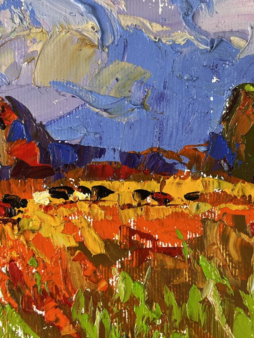 Oil painting Sunny Day in a Flowering Field Oleksiy Ivanyuk - 4