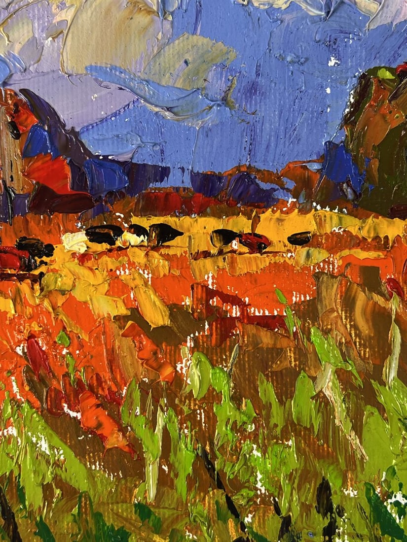 Oil painting Sunny Day in a Flowering Field Oleksiy Ivanyuk - 5