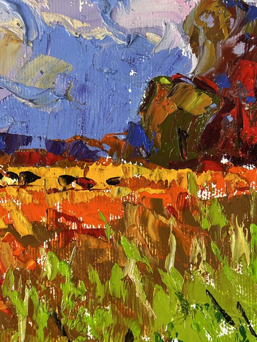 Oil painting Sunny Day in a Flowering Field Oleksiy Ivanyuk - 6