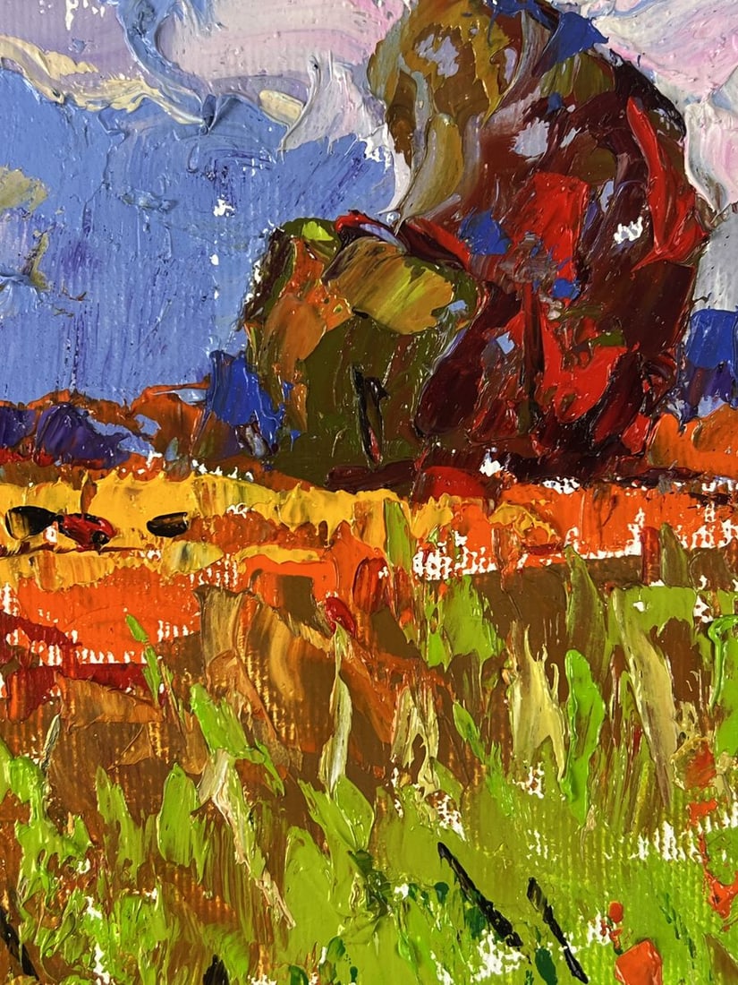 Oil painting Sunny Day in a Flowering Field Oleksiy Ivanyuk - 8