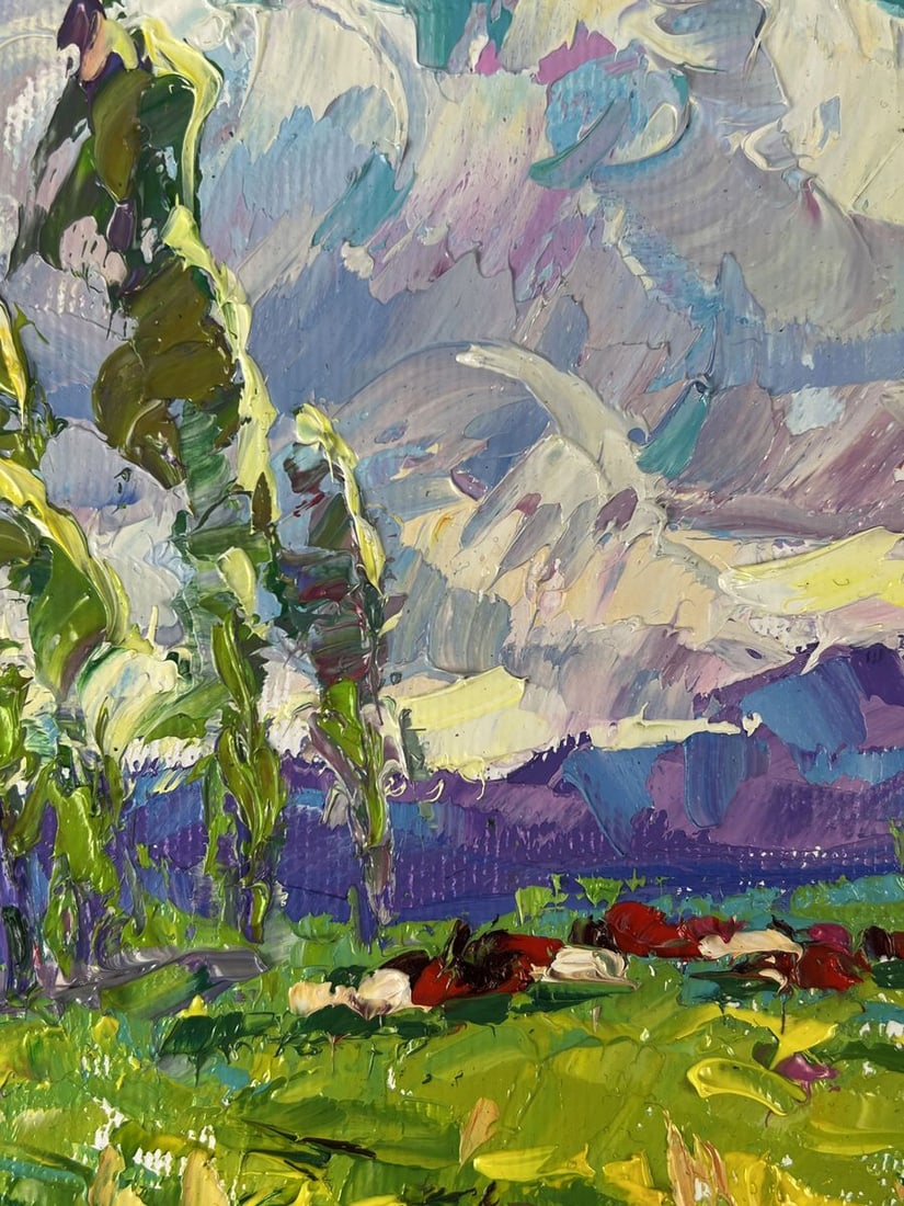 Oil painting Rain is coming to the meadows Oleksiy Ivanyuk - 6