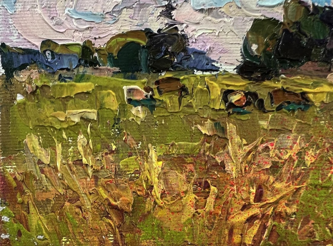 Oil painting Daytime field Oksana Ivanyuk - 6