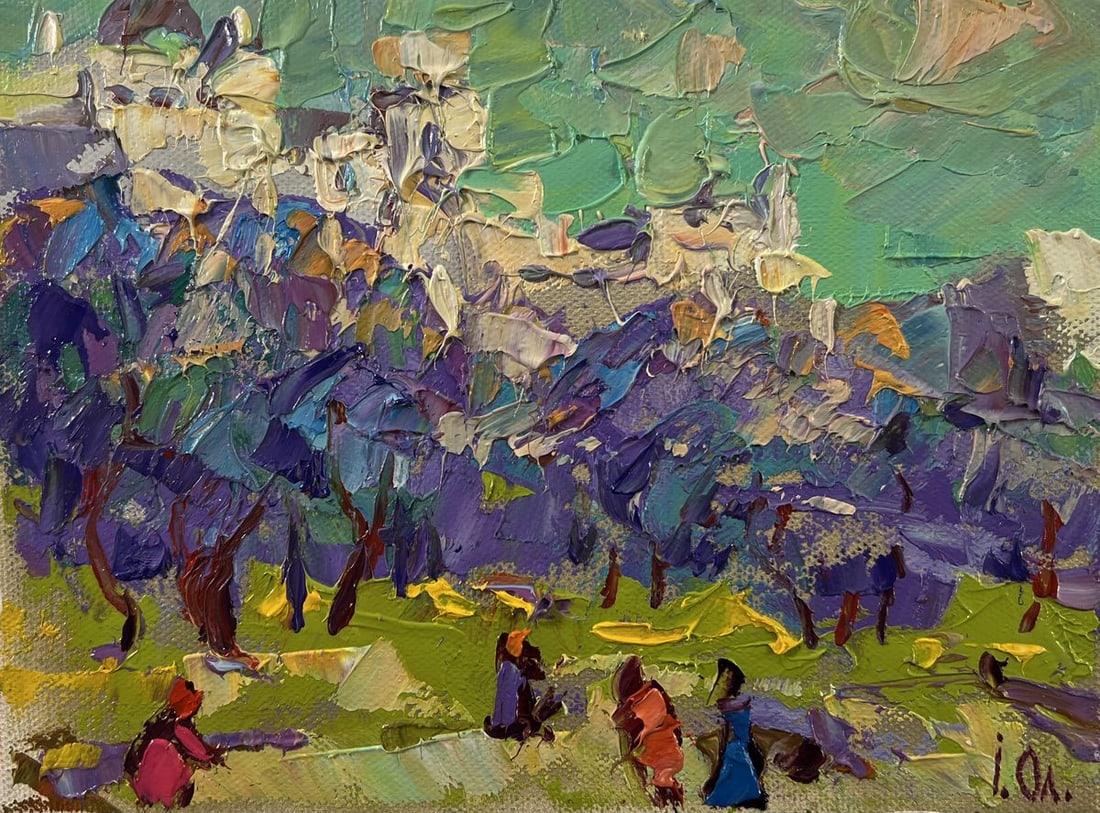 Oil painting Morning in the city park Oleksiy Ivanyuk - 3