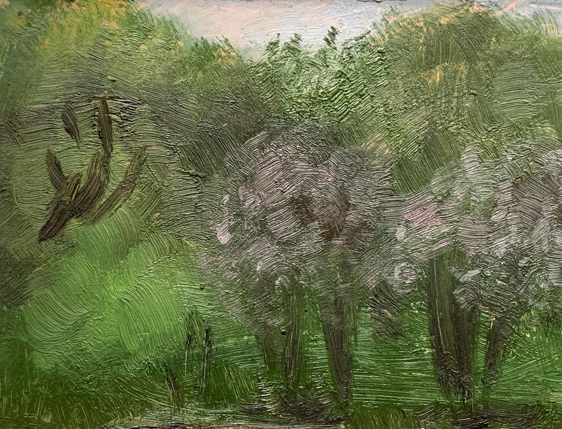 Oil painting Forest by the road Ivan Tsyupka - 4